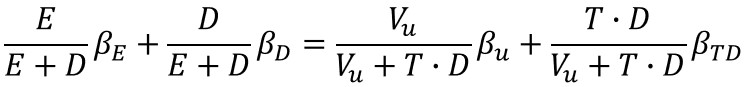 relation between unlevered beta and levered beta